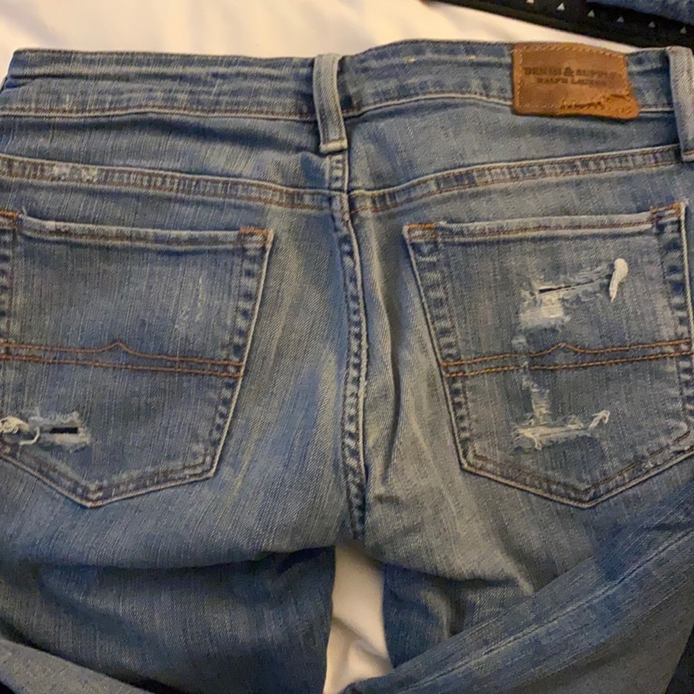 Ralph Lauren skinny distressed jeans